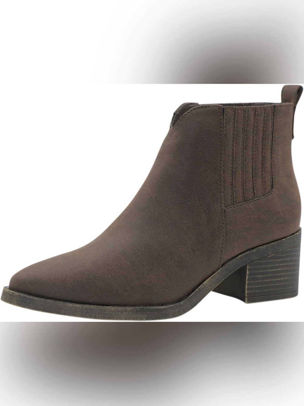 Dunes Women's Olivia Boots, Brown Rugged Chelsea Ankle Boots Bootie - Size 7.5